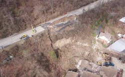 Crews remove debris from Rte. 30 collapse