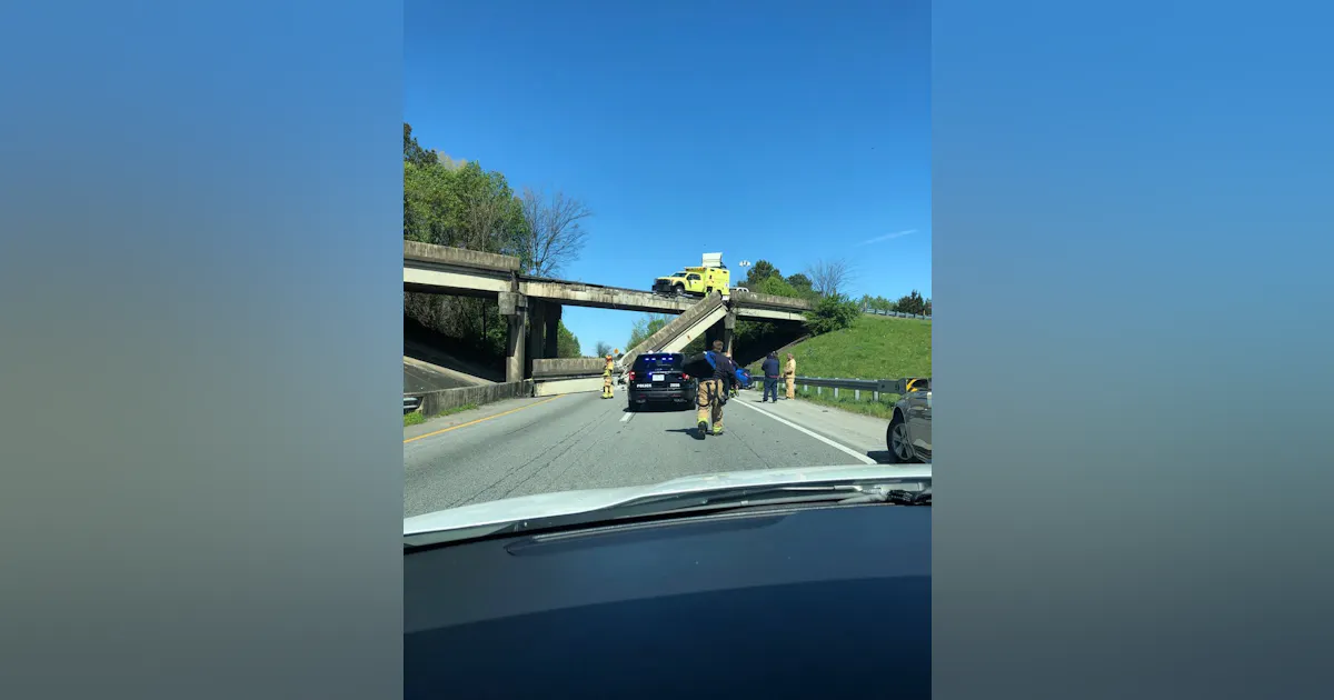 Bridge Collapsed Rails Concrete bridge railing collapses onto Tennessee interstate, injures ...