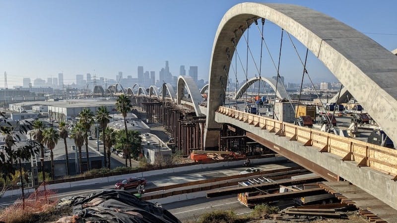 Sixth Street Viaduct Bridge in Los Angeles reaches engineering milestone  Roads and Bridges