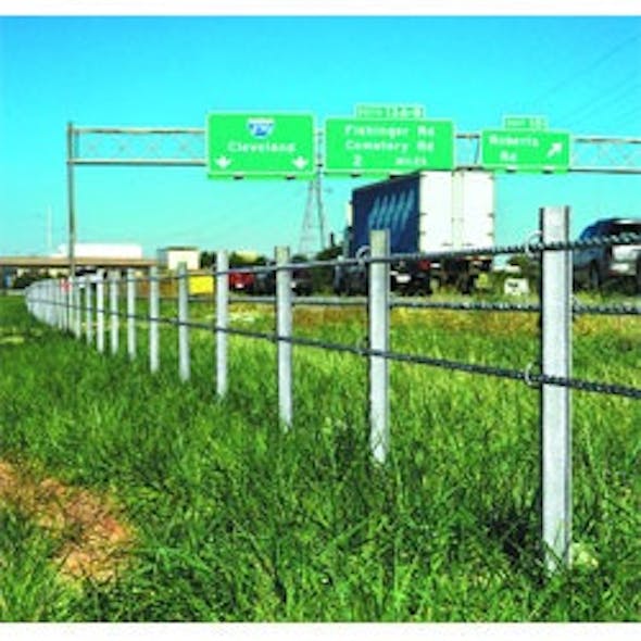 High Tension threecable barrier system Roads and Bridges