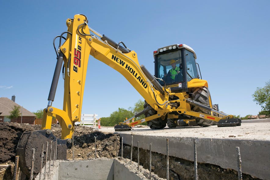 New Holland longreach backhoe Roads and Bridges