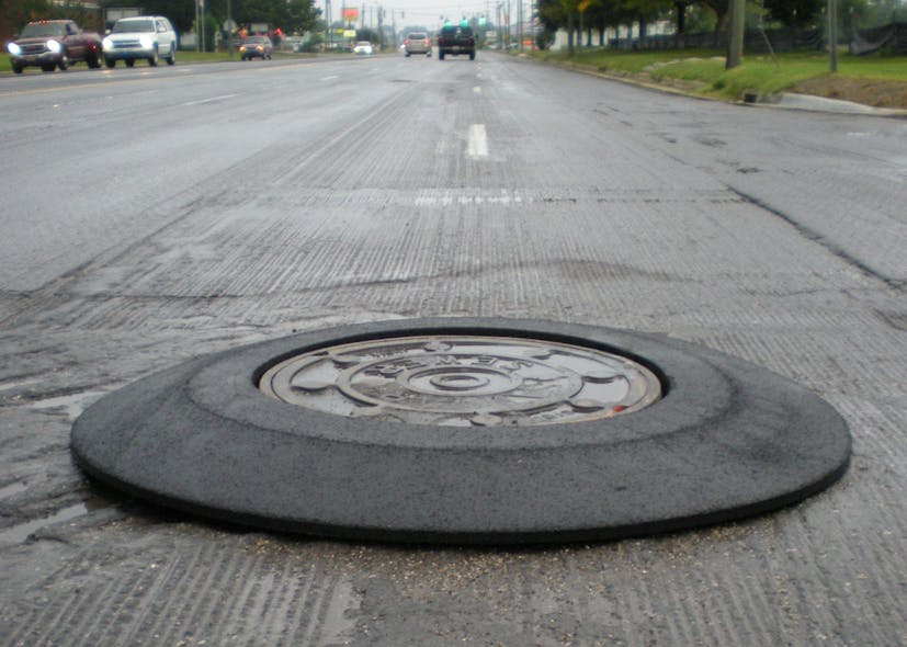 Manhole Safety Ramp in Street