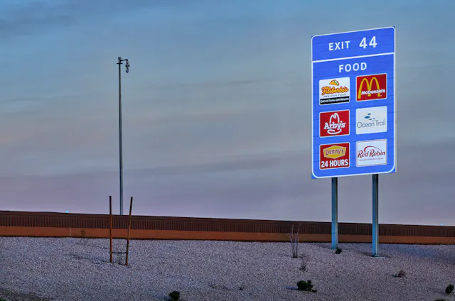 Highway Fast Rood Sign Highway Food Sign Traffic Sign Production | Roads And Bridges