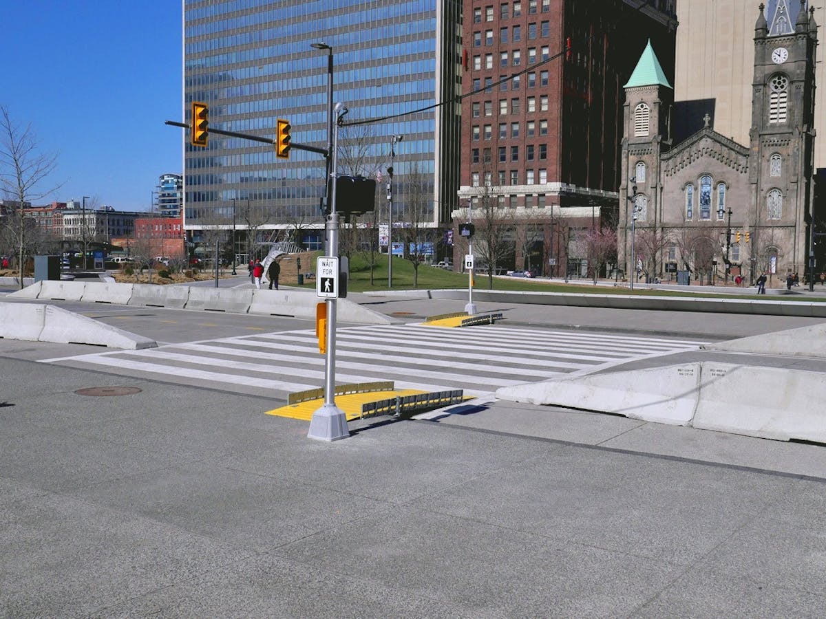 ADA-compliant pedestrian ramp helps city open road on time | Roads and ...