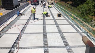 Photo 1 - Precast deck panels in place