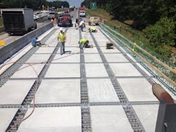 Photo 1 - Precast deck panels in place
