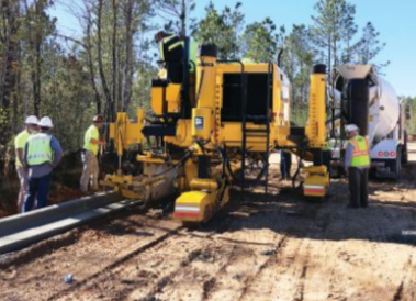 Concrete curb-gutter