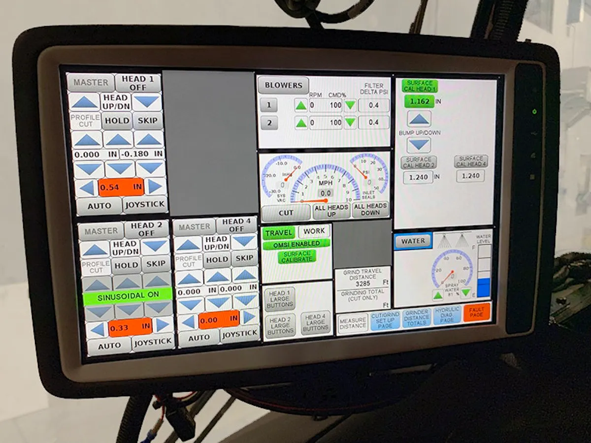 The Grinder Hog with Computer Controlled Profiling | Roads and Bridges