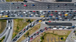 Aerial Top View Of Road Junction From Above, Automobile Traffic And Jam Of Cars, Transportation Concept Jaysi