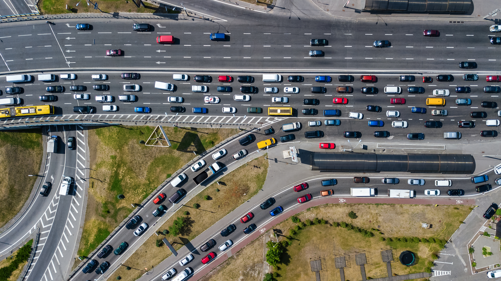 Aerial Top View Of Road Junction From Above Automobile Traffic And Jam Of Cars Transportation Concept Jaysi 62c851c2d6514