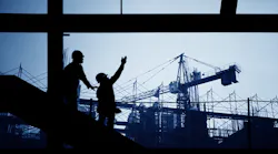 Construction Site Silhouette People, Business, Crane, Design By Architecture