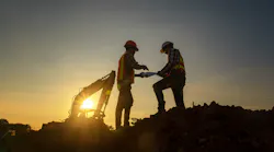 Silhouette Engineer Team Of The Planning Industry Construction Using The Digital Blueprint