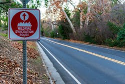 Red Wildfire Evacuation Route Sign 62e7dff3b8360 Red Wildfire Evacuation Route Sign 62e7dff3b8360