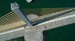 Suspension Bridge Tower Inspection Sunshine Skyway Tampa Bay Flo Felix Mizioznikow