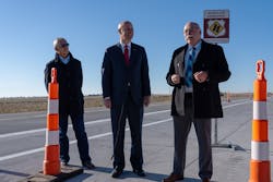 Gov Ricketts (center), Ndot Director John Selmer (right) And Alliance Mayor Mike Dafney (left) At Today&rsquo;s Ceremony
