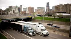 Interstate Highway Traffic Flows Around Detroit Michigan Metro