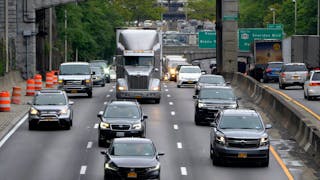 Cars and trucks cram the Cross Bronx Expressway. Funding under Biden&apos;s massive proposed infrastructure package, which includes $20 billion for communities divided by highway projects, could help &apos;reimagine&apos; the Cross Bronx Expressway, says Bronx Rep. Ritchie Torres.