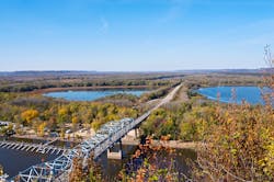 Mississippi River and Bridge into Wisconsin Mississippi River and Bridge into Wisconsin