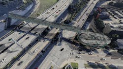 The preferred alternative designs for a new pedestrian bridge over Interstate 71 connecting Downtown Cincinnati and Mt. Adams. (ODOT)