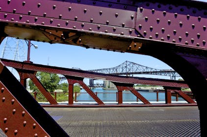 The100th Street Bridge over the Calumet River in Chicago The100th Street Bridge over the Calumet River in Chicago
