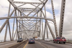 Traffic on the historic Calcasieu River Bridge Traffic on the historic Calcasieu River Bridge