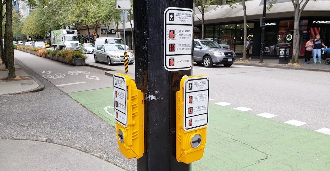 Vancouver Pedestrian Signal Crosswalk Button F