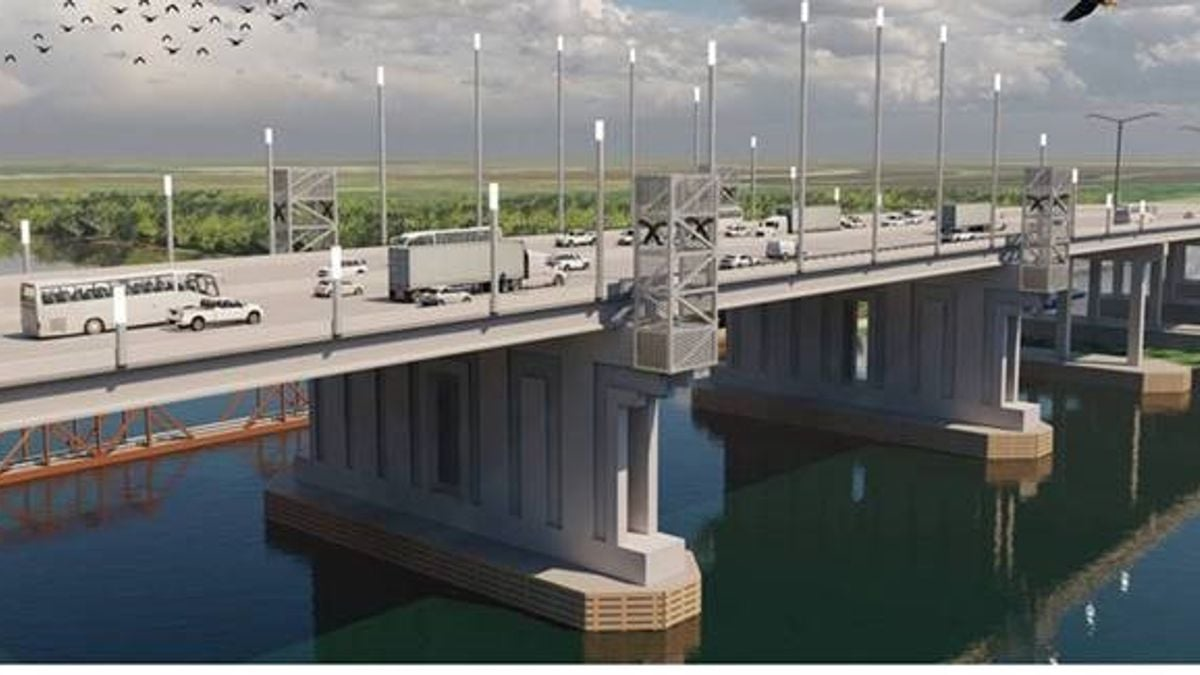 Rendering of the new Calcasieu River Bridge, which will be built through a public-private partnership. Courtesy of Louisiana DOT
