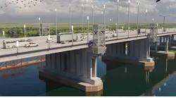 Rendering of the new Calcasieu River Bridge, which will be built through a public-private partnership. Courtesy of Louisiana DOT