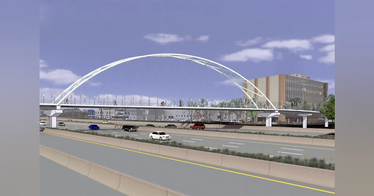 Texas DOT Installs New U.S.-75 Pedestrian Bridge | Roads & Bridges