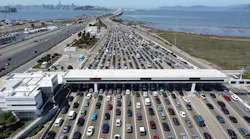 Bay Bridge Toll Plaza. San Francisco-Oakland Bay Bridge