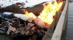 Tanker Fire Bridge 129 in December