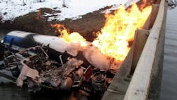 Tanker Fire Bridge 129 in December Tanker Fire Bridge 129 in December