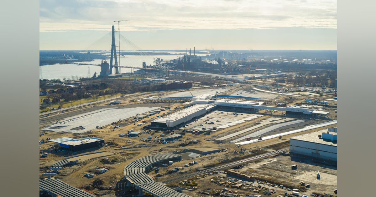 Work On Gordie Howe Bridge Moves Forward Roads And Bridges Work On Gordie Howe Bridge Moves Forward Roads And Bridges