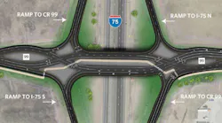 diverging diamond interchange CR 99/I-75