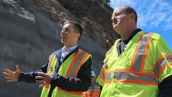 Buttigieg and Polis Tour the Floyd Hill Project Site