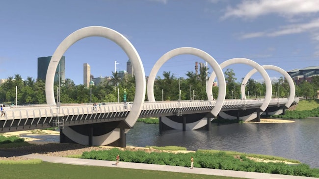 Rendering of final bridge project.