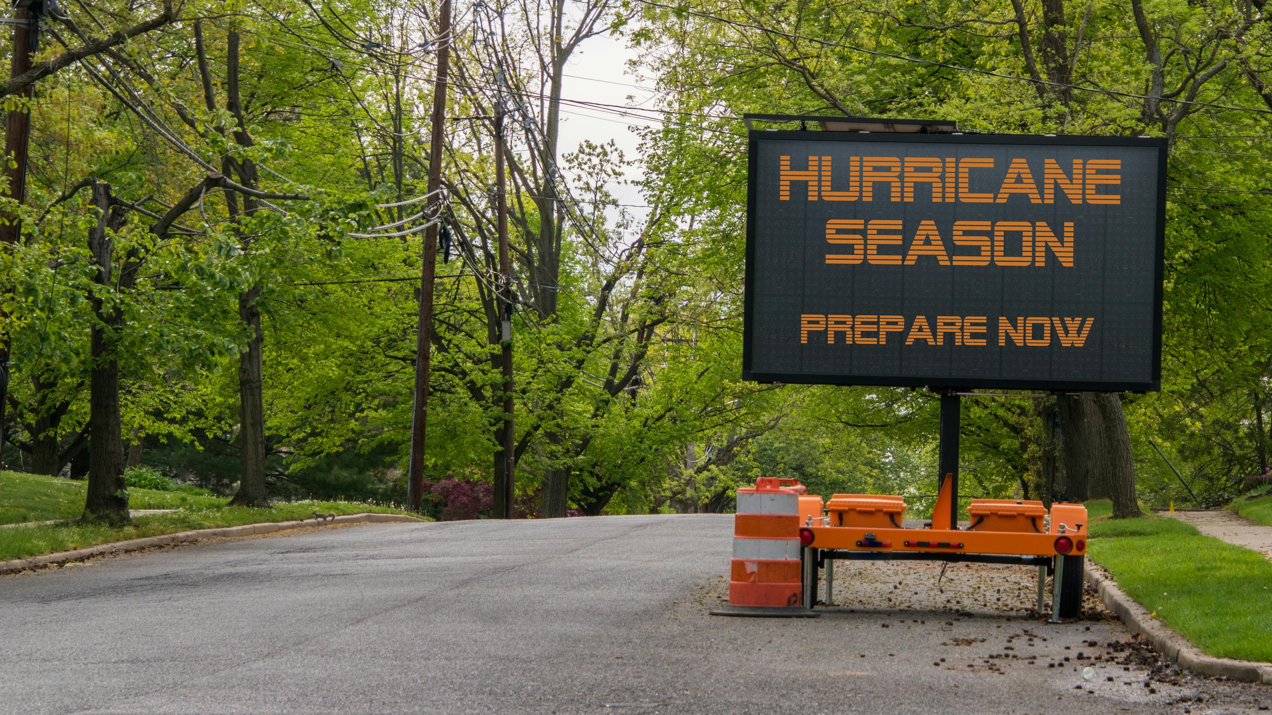 Hurricane season sign
