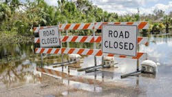 Hurricane Flooding Road Signs Hurricane Flooding Road Signs