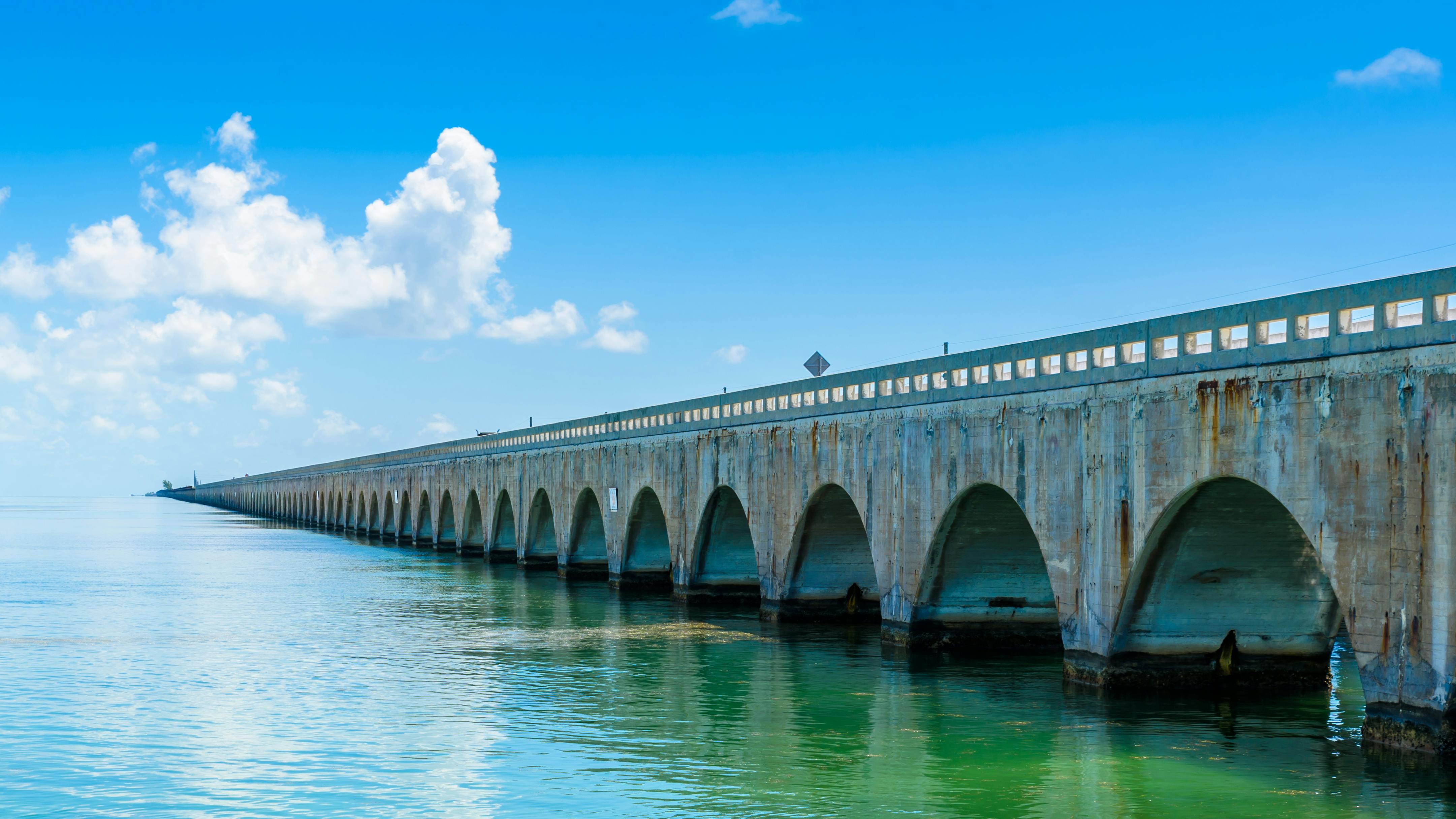 Long Bridge at Florida Key s - Historic Overseas Highway And 7 Mile Bridge to get to Key West, Florida, USA