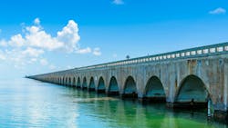 Long Bridge at Florida Key s - Historic Overseas Highway And 7 Mile Bridge to get to Key West, Florida, USA Long Bridge at Florida Key s - Historic Overseas Highway And 7 Mile Bridge to get to Key West, Florida, USA