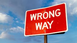 wrong way sign wrong way sign