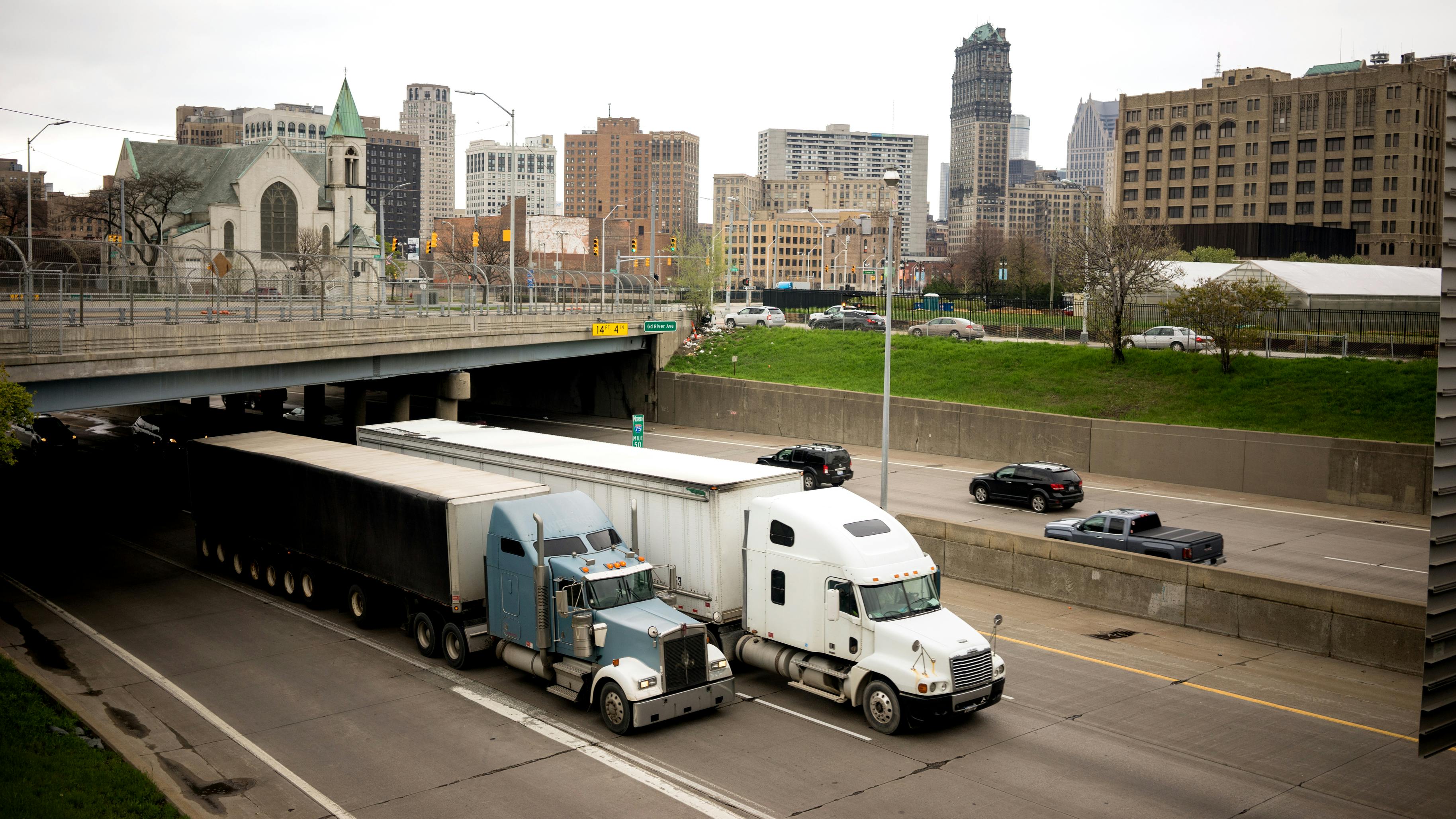 Highway in Detroit, Michigan
