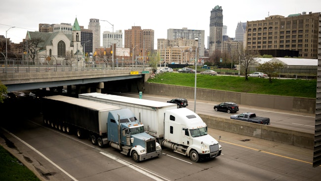 Highway in Detroit, Michigan