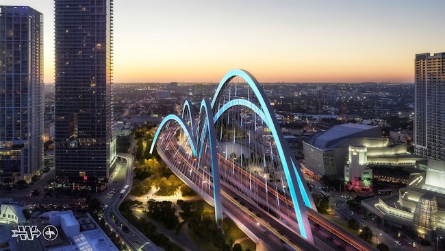 The fountain bridge rendering in Miami