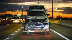 Crashed vehicle