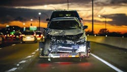 Crashed vehicle Crashed vehicle