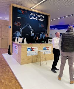 Machines in Construction (MiC) 4.0 booth in Bauma's Innovation Hall. Machines in Construction (MiC) 4.0 booth in Bauma's Innovation Hall.