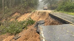 Grayson county Route 21 slide following Helene. Grayson county Route 21 slide following Helene.