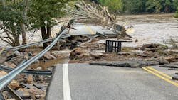 Low Water Bridge on the New River in Fries, VA destroyed by Hurricane Helene. Low Water Bridge on the New River in Fries, VA destroyed by Hurricane Helene.