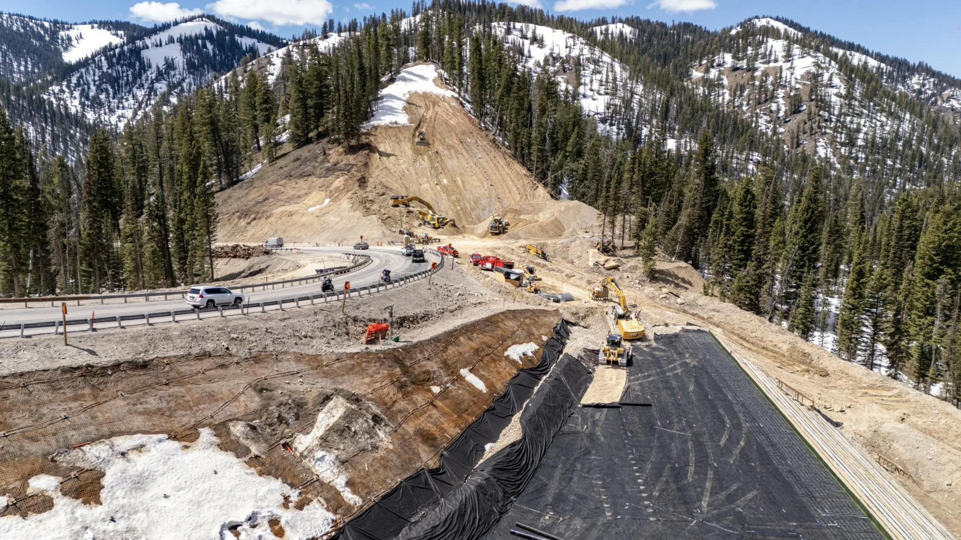 Current work to the Teton Pass.